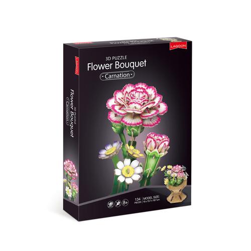 Carnation Flower Bouquet 3D Puzzle