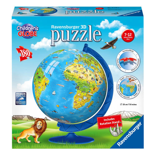 Children's World Map 3D Puzzle, 180pc