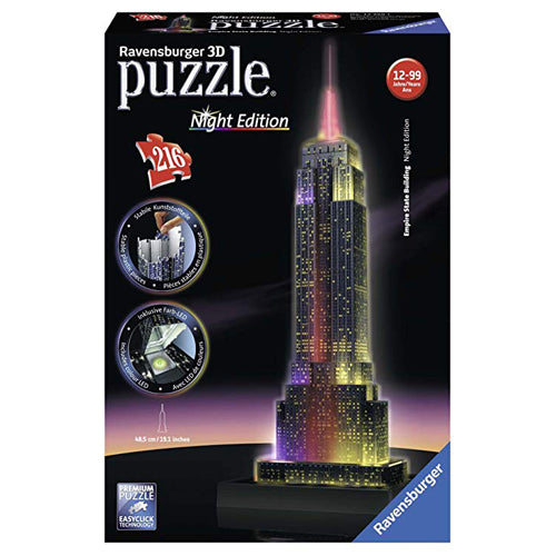 Empire State Building Night Edition 3D Puzzle, 216pcs