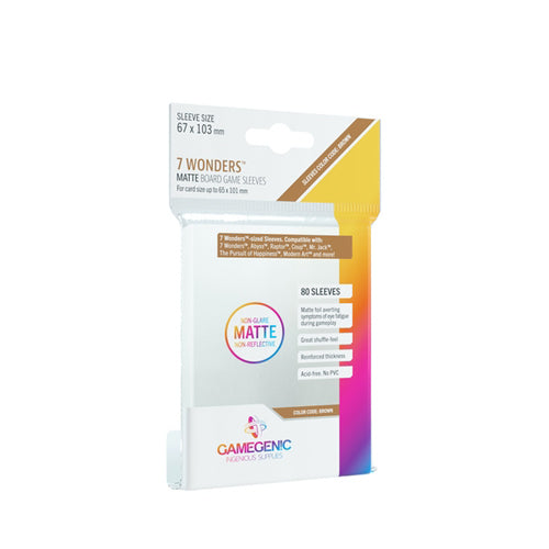 Gamegenic Matte 7 Wonders Sleeves 67 x 103 mm (80 ct.)