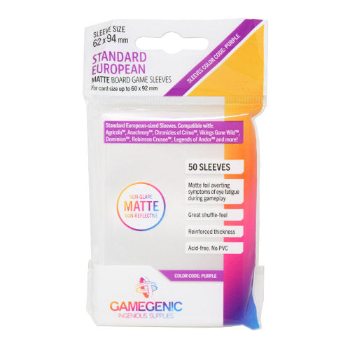 Gamegenic Matte Standard European- Sized Sleeves 62 x 94 mm (50 ct.)