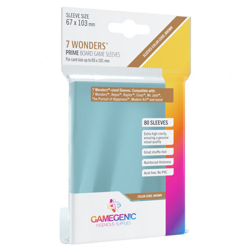 Gamegenic Prime 7 Wonders Sleeves 67 x 103 mm (80 ct.)
