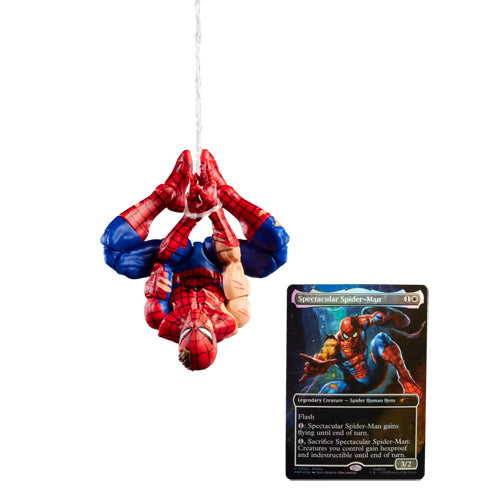 Marvel Legends Magic: The Gathering Action Figure Battle-Damaged Spider-Man (plus Exclusive Foil Card)