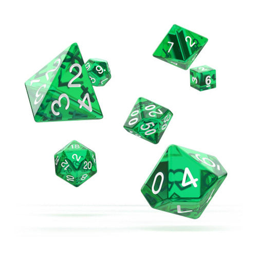 Oakie Doakie Dice - RPG Set 7 Pack Translucent - Green