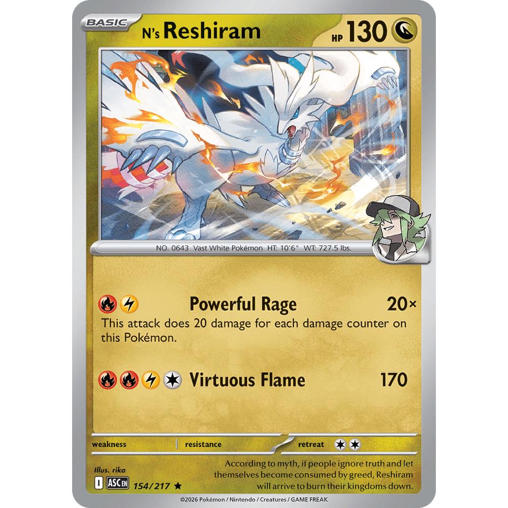N's Reshiram ASC 154/217 - Holo