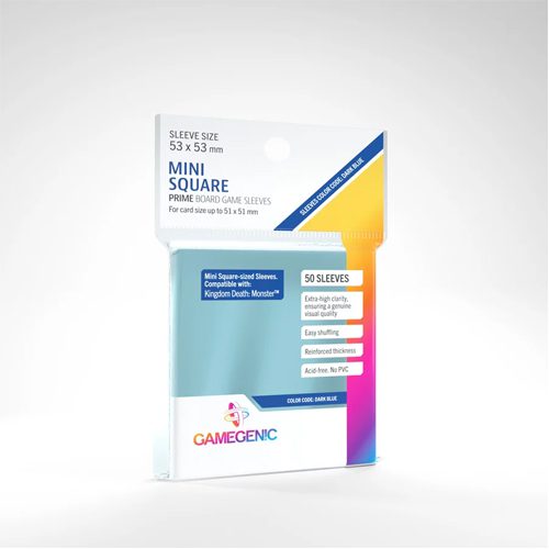 Gamegenic Prime Mini Square- Sized Sleeves 53 x 53 mm (50 ct.)
